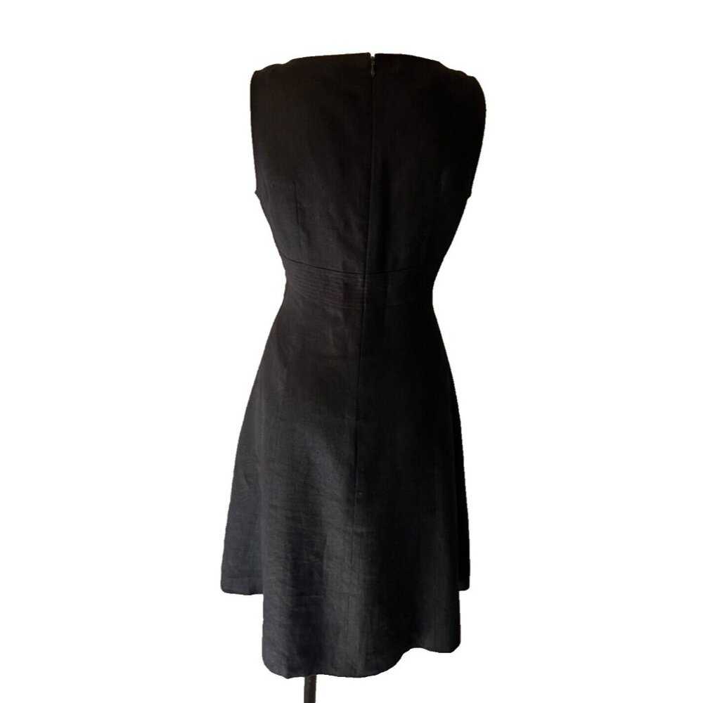 Talbots Dress Black 10 P 10P Irish Linen A Line Classic Career Church Party - Picture 4 of 10